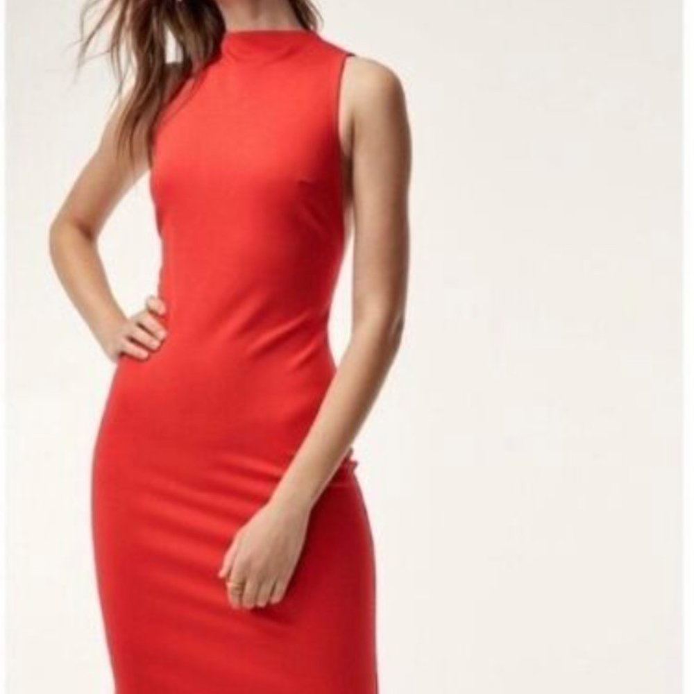 Babaton Matheson Fitted, Mock Neck  Dress